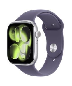 Apple Watch Series 11 GPS, 42mm Silver Aluminum Case with Purple Fog Sport Band