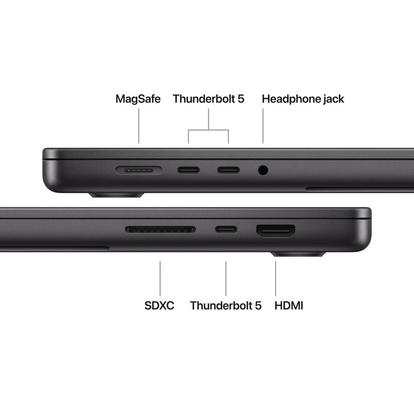 MacBook Pro 16-inch M5 Max Black ports MacBook Pro 16-inch M5 Max Black ports